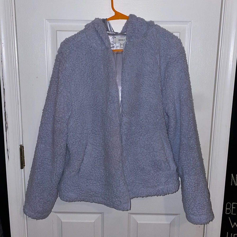Forever 21 teddy/sherpa & satin lined jacket
